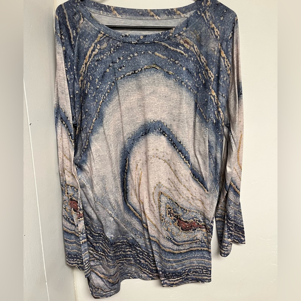 Geode Print Long Sleeve Tee